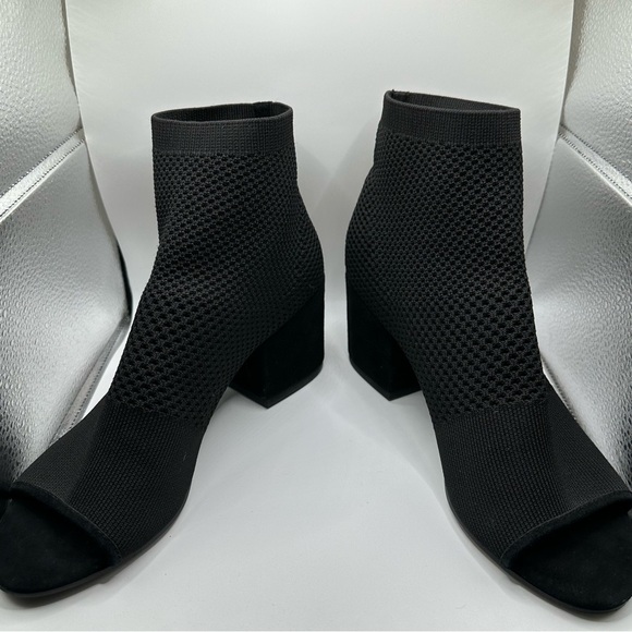 Eileen Fisher sz8.5 Croft open toe Mesh Knit Black Sandal Shoes Summer Elegant - Picture 13 of 15